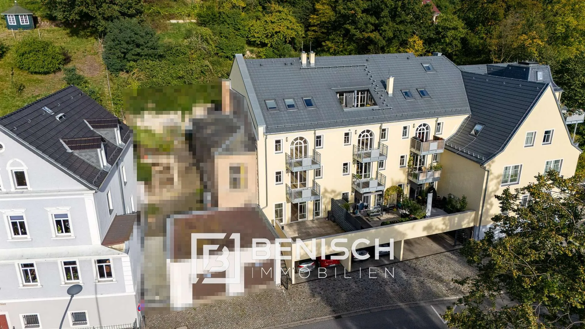 Garten, Blick auf die Elbe und privater Eingang - Traumhafte Wohnung – Maisonette in Niederpoyritz · Dresden