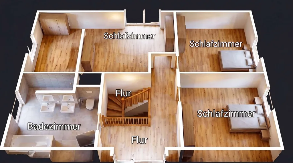 Grundriss OG – Ankommen, tief durchatmen, genießen: Modernes Wohnen im Erstbezug in ruhiger Lage in Striegistal