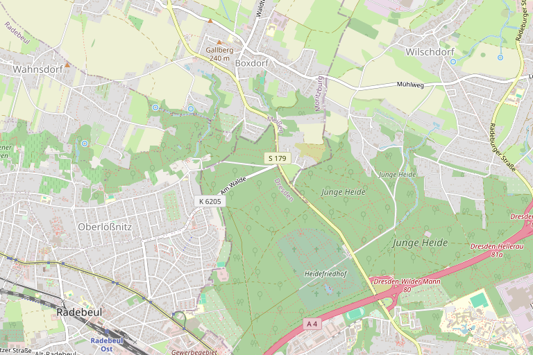 Lage von Denkmalgeschützte Wohnung im Villenviertel mit historischer Gewölbedecke und eigener Terrasse – Kartenausschnitt Oberlößnitz · Radebeul