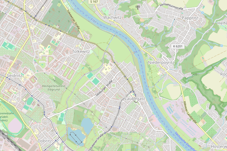 Lage von Vermietete 2-Zimmer-Wohnung mit Duschbad und geräumigem Keller – Kartenausschnitt Laubegast · Dresden