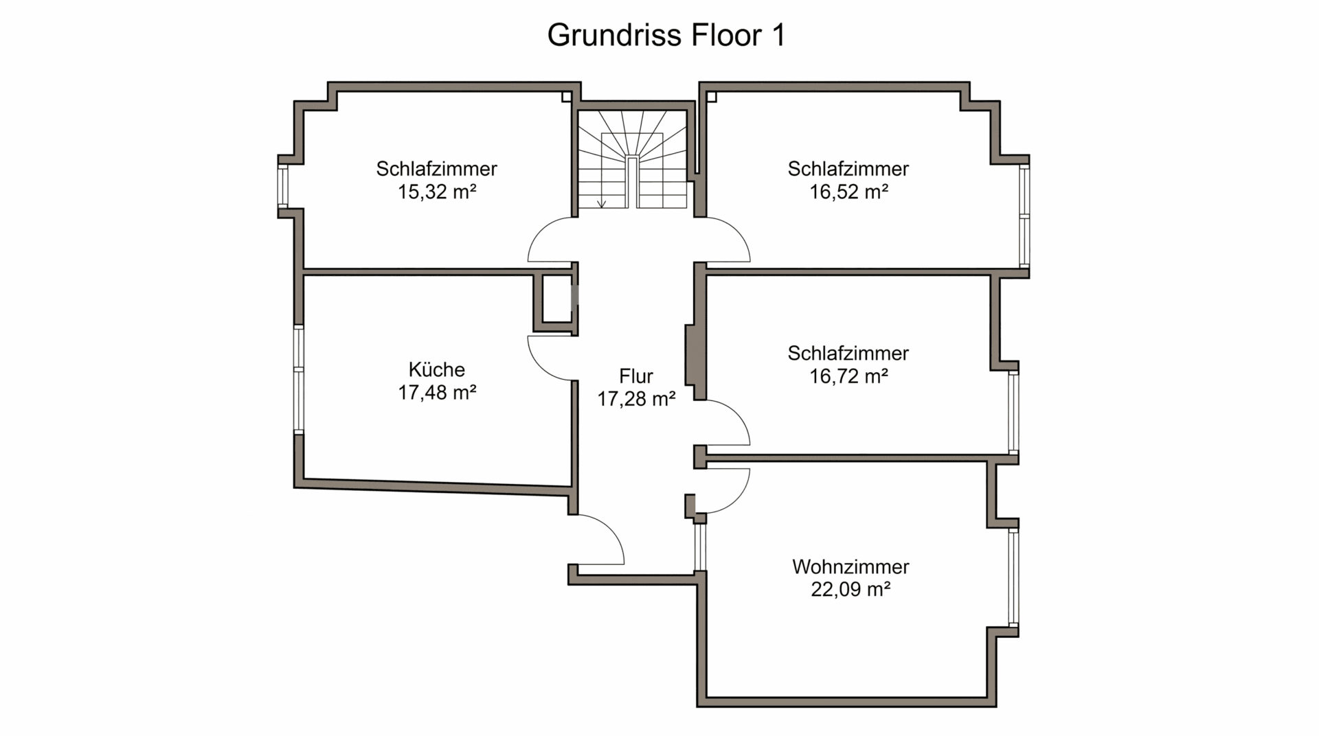 Grundriss untere Etage