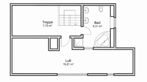 Grundriss obere Etage